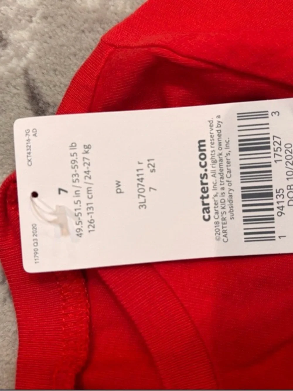 Carters Kids Long sleeve Size 7